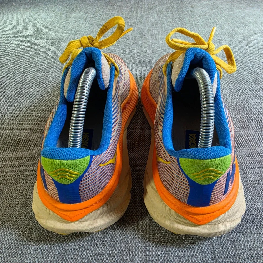 Hoka Clifton 9 Running Shoes Youth 7MD Orange Tan Blue Yellow Sneakers‎